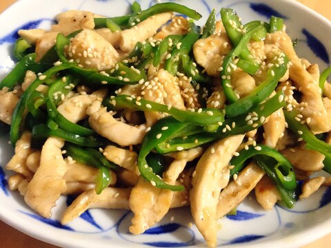 【夫婦のおつまみ】鶏むね肉とピーマンの中華風炒め